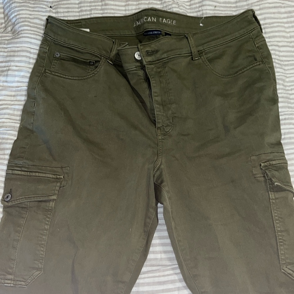 Cargo jeans army green